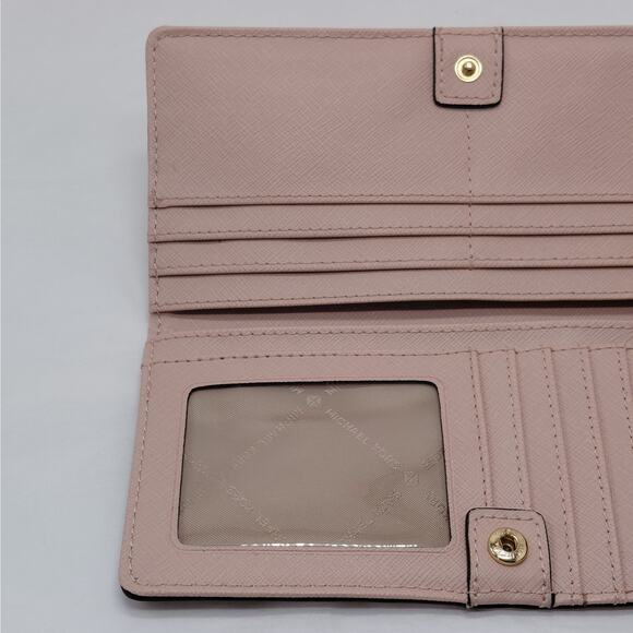 Michael Kors Womens Wallet Ballet Pink Saffiano Slim Bifold Handbag Card Holder - Picture 6 of 10